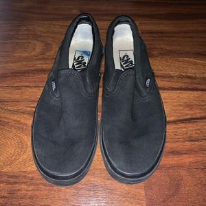 all black slip-on vans